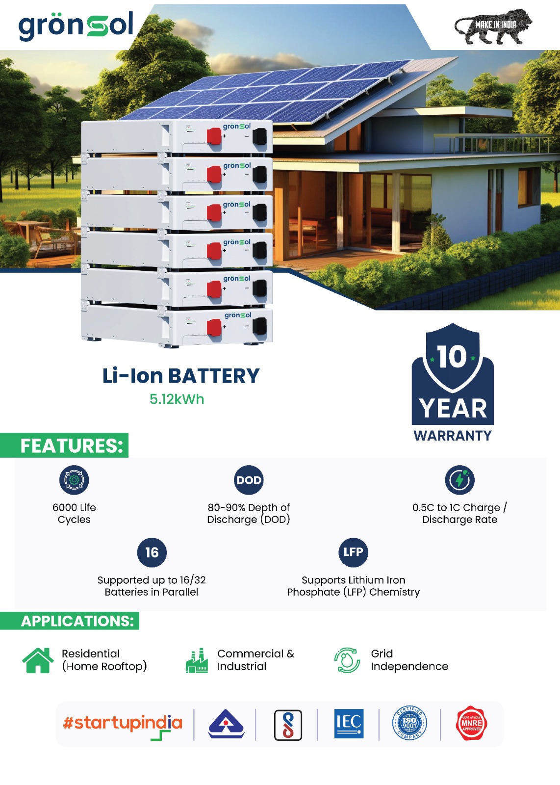 Li- Ion Battery (LV) 5.12Kwh- Rack & Wall Mounted 4 Li- Ion Battery (LV) 5.12Kwh- Rack & Wall Mounted - Image 4